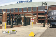 Load image into Gallery viewer, Yellow Pyramid Sign Base with Wheels