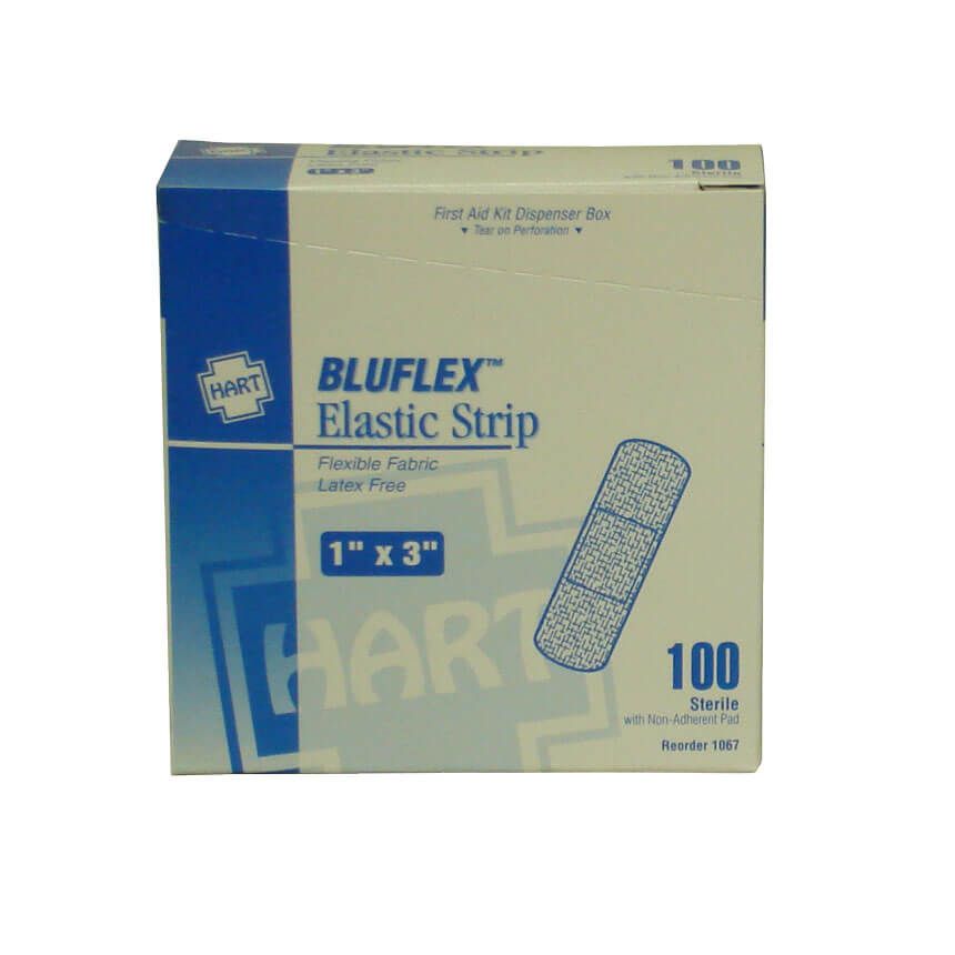 BluFlex Blue Strip Bandages 1"x3" | 100/Box Frontline BluFlex Blue Strip Bandages 1"x3" | 100/Box Frontline