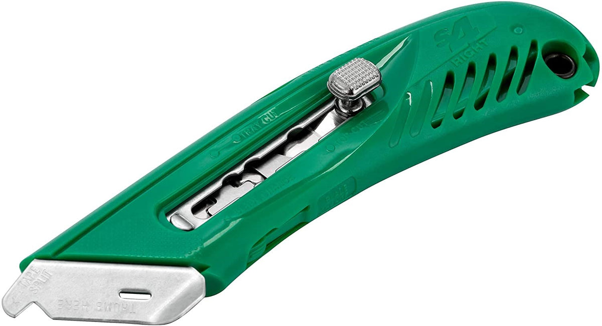 Spring-Back Safety Cutter S4SR Right Handed Green (12 Per/Case)