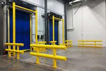 Load image into Gallery viewer, Heavy duty guardrail at cold storage facility

