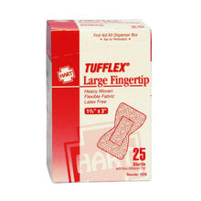 Load image into Gallery viewer, Tufflex Large Flexible Fabric Elastic Fingertip Bandage 1-3/4″ X 3″ – 25/box
