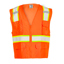 Load image into Gallery viewer, Reflective Safety Vest - Solid Front Mesh Back
